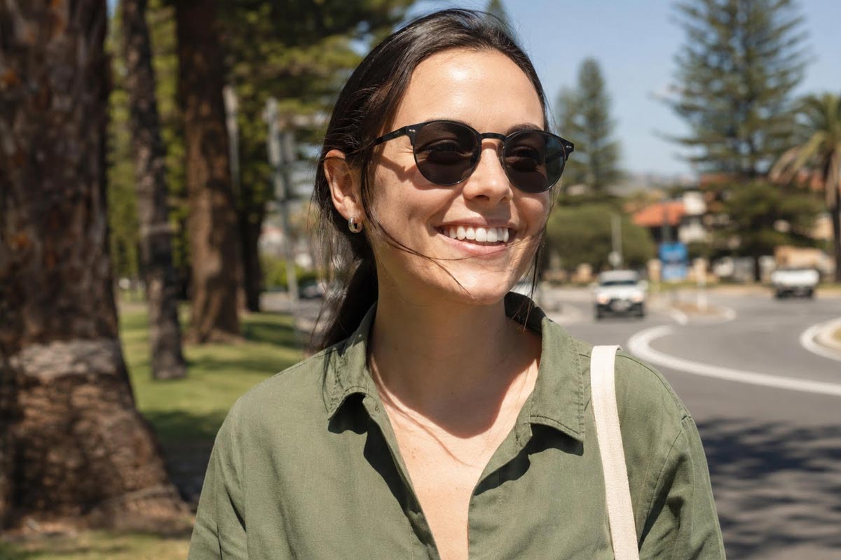 Outdoor photochromic glasses lifestyle